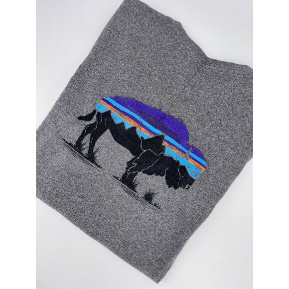 Patagonia Men’s Graphic T-Shirt Gray Medium Responsibili-Tee SS Regular Fit EUC - Picture 1 of 9